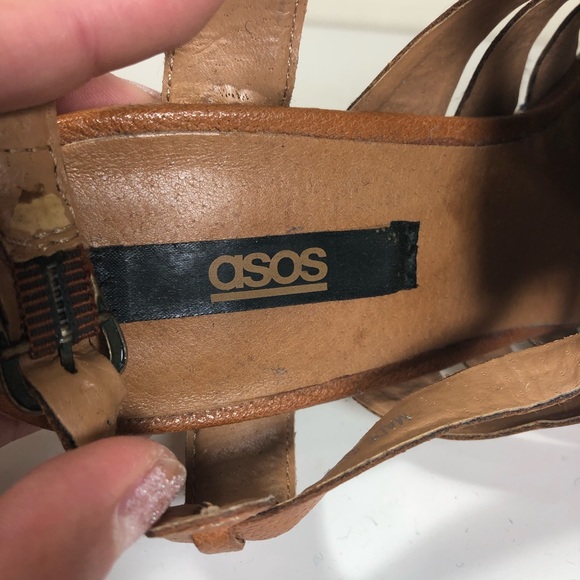 ASOS Cognac Platform Caged Sandals - Picture 5 of 8